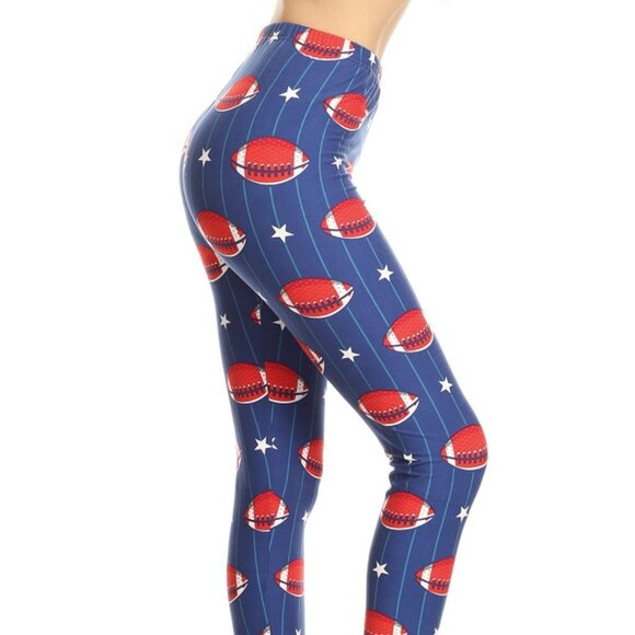 Pants - Football Print Leggings